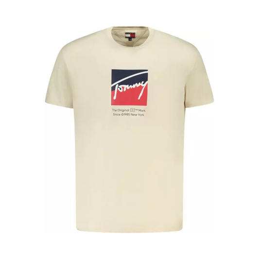 Tommy Jeans Smėlio Marškinėliai